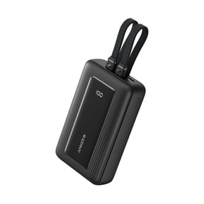 Anker 20,000mAh Power Bank, 30W Fast Charging, Built-In USB-C + MFi Lightning Cables, USB-C & USB-A