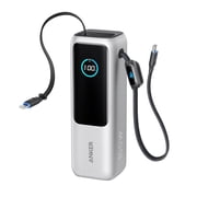 Anker Laptop Power Bank, 25,000mAh Portable Charger with Triple 100W USB-C Ports, Built-in Retractable Cables, Flight-Approved for Travel, Compatible for iPhone 17/16 Series,Macbook,Samsung, and More