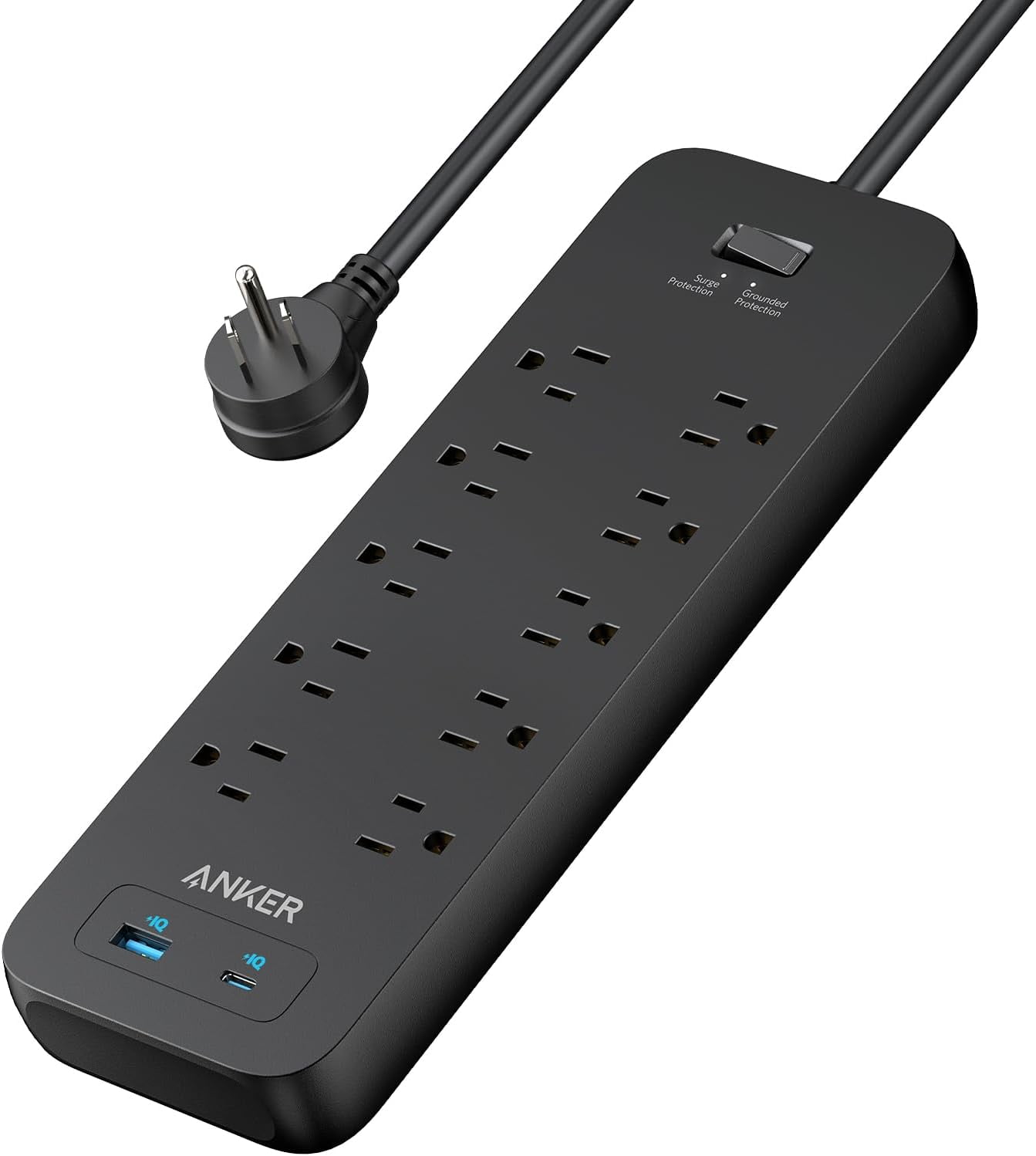 Anker Power Strip Surge Protector(2100J), 6Ft/1.8m Extension Cord with