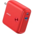 thumbnail image 1 of Anker PowerCore Fusion 10000, 20W Portable USB-C Wall Charger 10000mAh 2-in-1 with Power Delivery, Red, 1 of 7