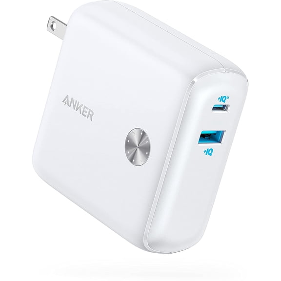 Anker PowerCore Fusion 10000, 20W Portable USB-C Wall Charger 10000mAh 2-in-1 with Power Delivery, White