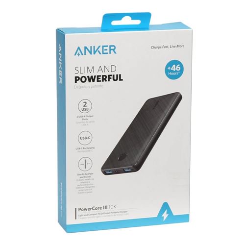 Anker PowerCore III 10K mAh USBC Portable Battery Charger Black