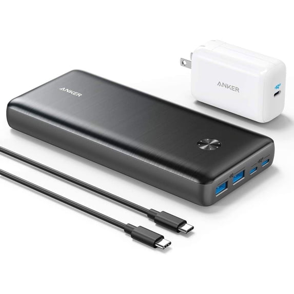 Anker PowerCore III Elite 25600 87W Portable Charger with 65W PD, Power Delivery Power Bank Bundle for Laptops, Smartphones