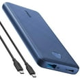 thumbnail image 1 of Anker PowerCore Slim 10000 PD Green, 10000mAh Portable Charger USB-C Power Delivery (18W) Power Bank Fast Charge, Deep-Sea Indigo, 1 of 7