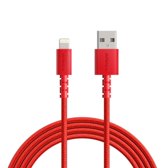 Anker PowerLine Select+ USB-A to Lightning Cable, 6 ft, Red