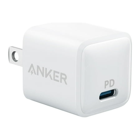 Anker - Powerport PD Nano 20W High Speed USB-C Fast Wall Charger for iPhone or Samsung - White