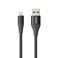 thumbnail image 1 of Anker Powerline+ II Braided Nylon Lightning Charging Cable w/Pouch (3ft), MFi Certified,Black, 1 of 7