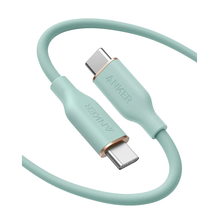 Anker Powerline III Flow 6' USB C to USB C Cable, Mint Green