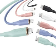 Anker Powerline III Flow USB C Fast PD Charging Cable 3/6ft Silica Gel Lightning Cable [Black]