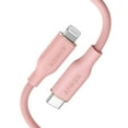 thumbnail image 1 of Anker Powerline III Flow USB C Fast PD Charging Cable 3/6ft Silica Gel Lightning Cable [Pink], 1 of 6