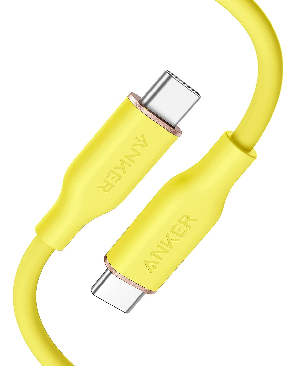 Anker Powerline III Flow, USB C to USB C Cable 100W 3ft, Type C Charging  Cable Fast Charge (Daffodil Yellow)