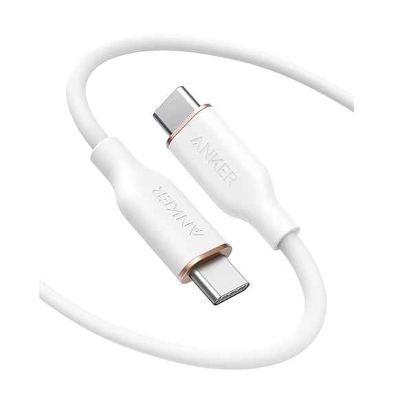 Anker USB C Cable, Type C Flow Cord, Fast Charging, Compatible for iPhone 17 Series, MacBook Pro 2020, and More (USB 2.0) (240W) (1, White, 6FT)