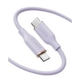 thumbnail image 1 of Anker Powerline III Flow, USB C to USB C Cable 100W 6ft, Type C Charging Cable Fast Charge (Lilac Purple), 1 of 6