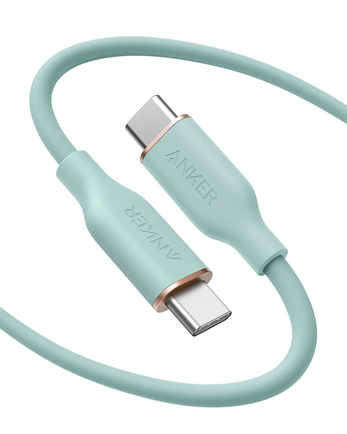 Anker Powerline III Flow, USB C to USB C Cable 100W 3ft, Type C Charging  Cable Fast Charge (Misty Blue) 