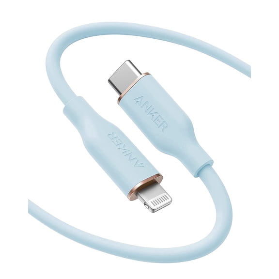 Anker USB C Cable, Type C Flow Cord, Fast Charging, Compatible for iPhone 17 Series, MacBook Pro 2020, and More (USB 2.0) (240W) (1, Blue, 6FT)