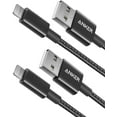 thumbnail image 1 of Anker Premium Nylon Lightning Cable, 6ft, MFi Certified Charging, Black [2-Pack], 1 of 6