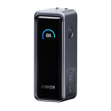 Anker Prime Power Bank, 9,600mAh Battery Pack with 65W Output, Built-in AC Plug, Supports PD 3.0 and PPS, 30W Fast Recharging, Sleek Portable Charger for MacBook Pro, iPhone 15 Series, Galaxy, iPad