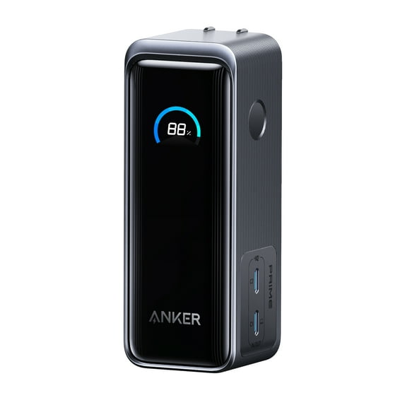 Anker Prime Power Bank, 9,600mAh Battery Pack with 65W Output, Built-in AC Plug, Supports PD 3.0 and PPS, 30W Fast Recharging, Sleek Portable Charger for MacBook Pro, iPhone 15 Series, Galaxy, iPad
