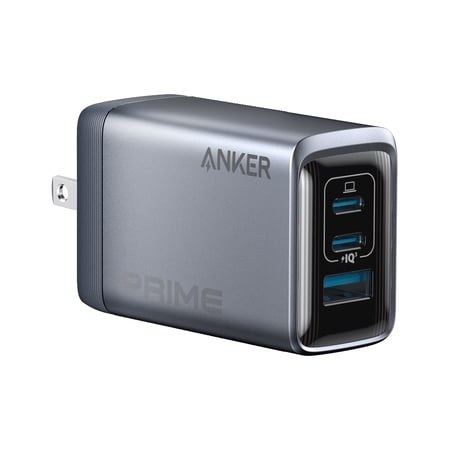 Anker - Prime Charger (100W, 3 Ports, GaN) - Silver