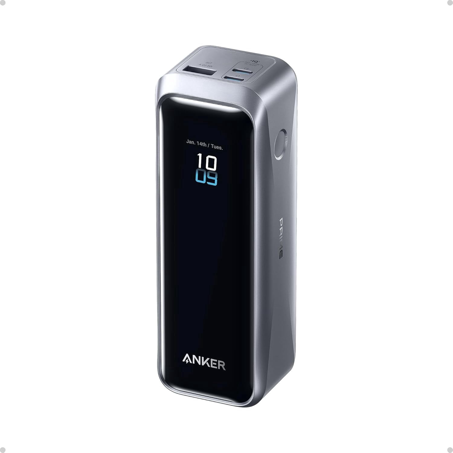 Anker Prime Power Bank, 20,100mAh 3-Port Portable Charger with