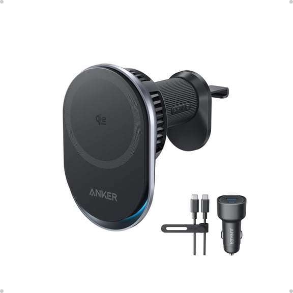 Anker Prime MagSafe Car Mount Charger, Qi2 25W Certified Wireless Car Charger with TEC Cooling, Strong Magnets, Air Vent Mount Compatible for iPhone 17-12 Series