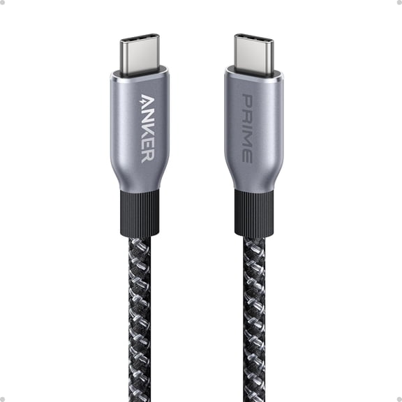 Anker Prime USB C to USB C Cable, 240W Fast Charging Cord, Upcycled-Braided Nylon with 100-Year Bend Durability Compatible for iPhone 17 Series, MacBook, Galaxy S24(1 FT)