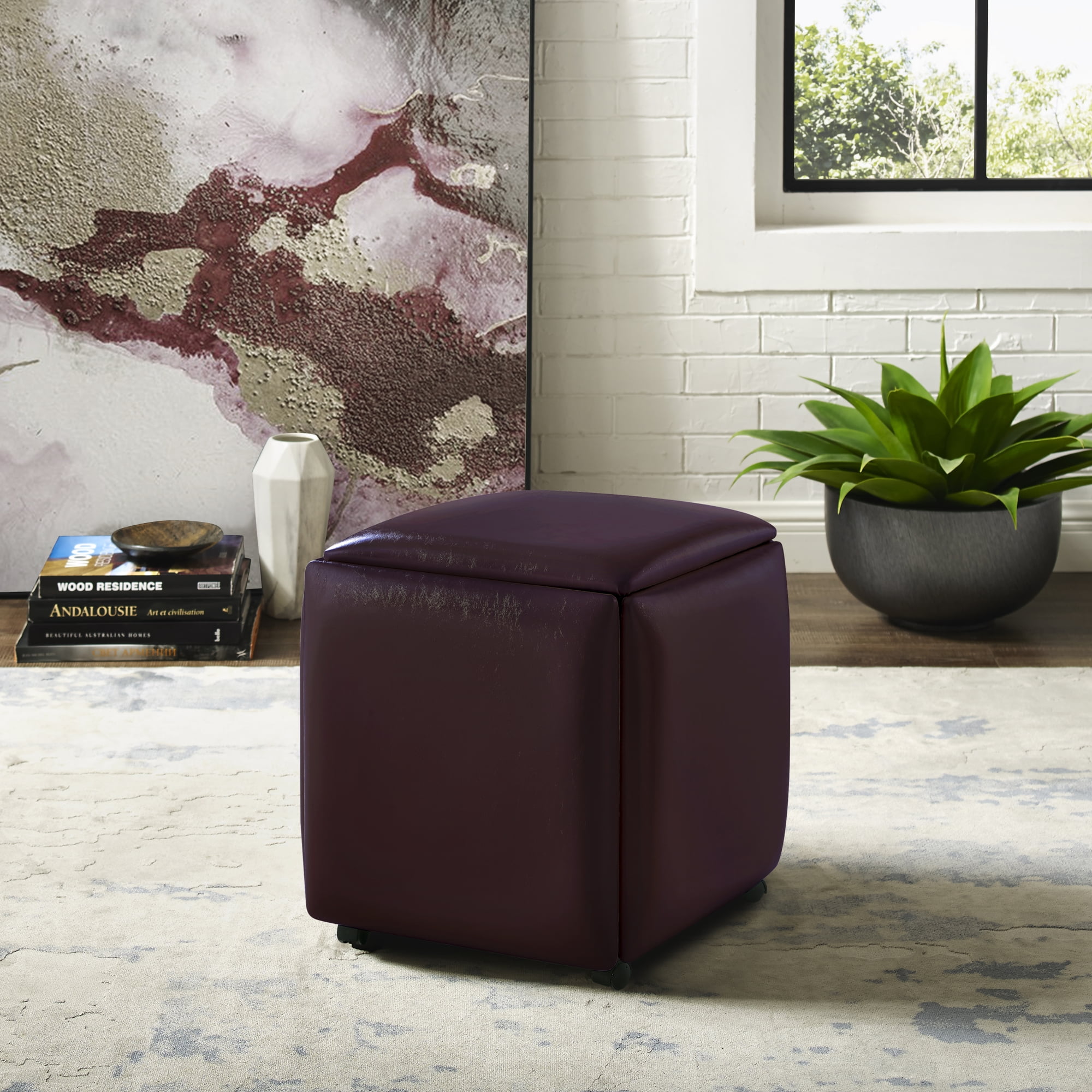 Convertible cheap cube ottoman