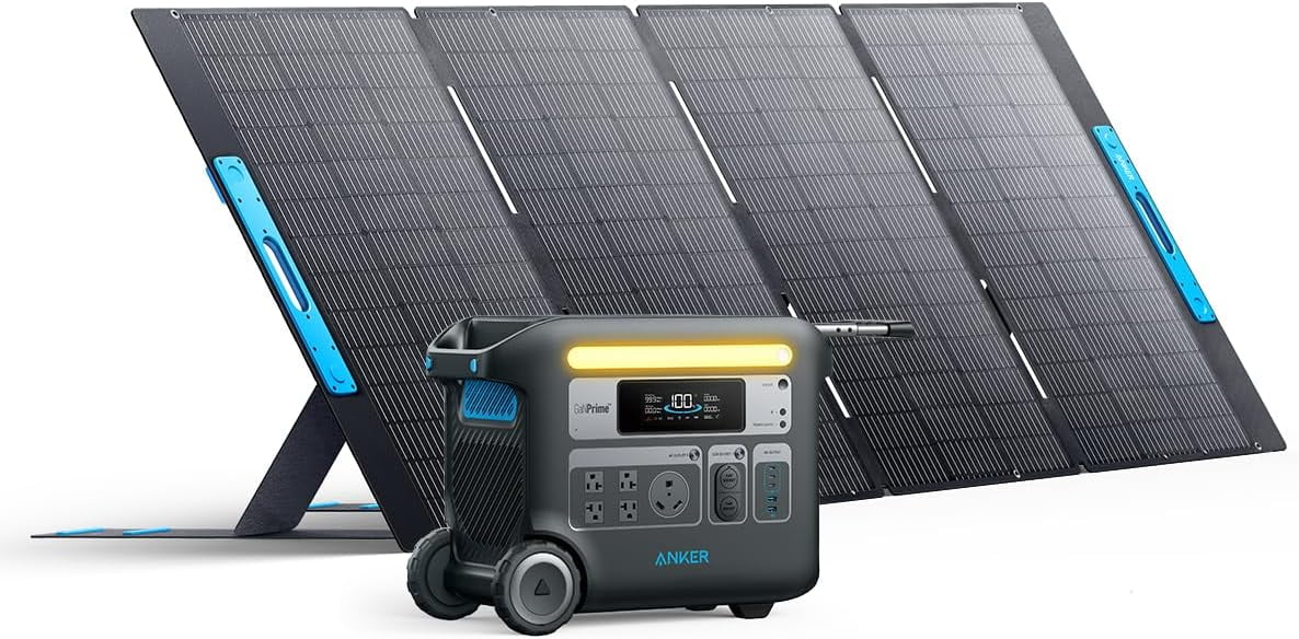 Anker SOLIX F2000 Solar Generator, 2048Wh Portable Power Station, 400W Solar Panel, 2400W for