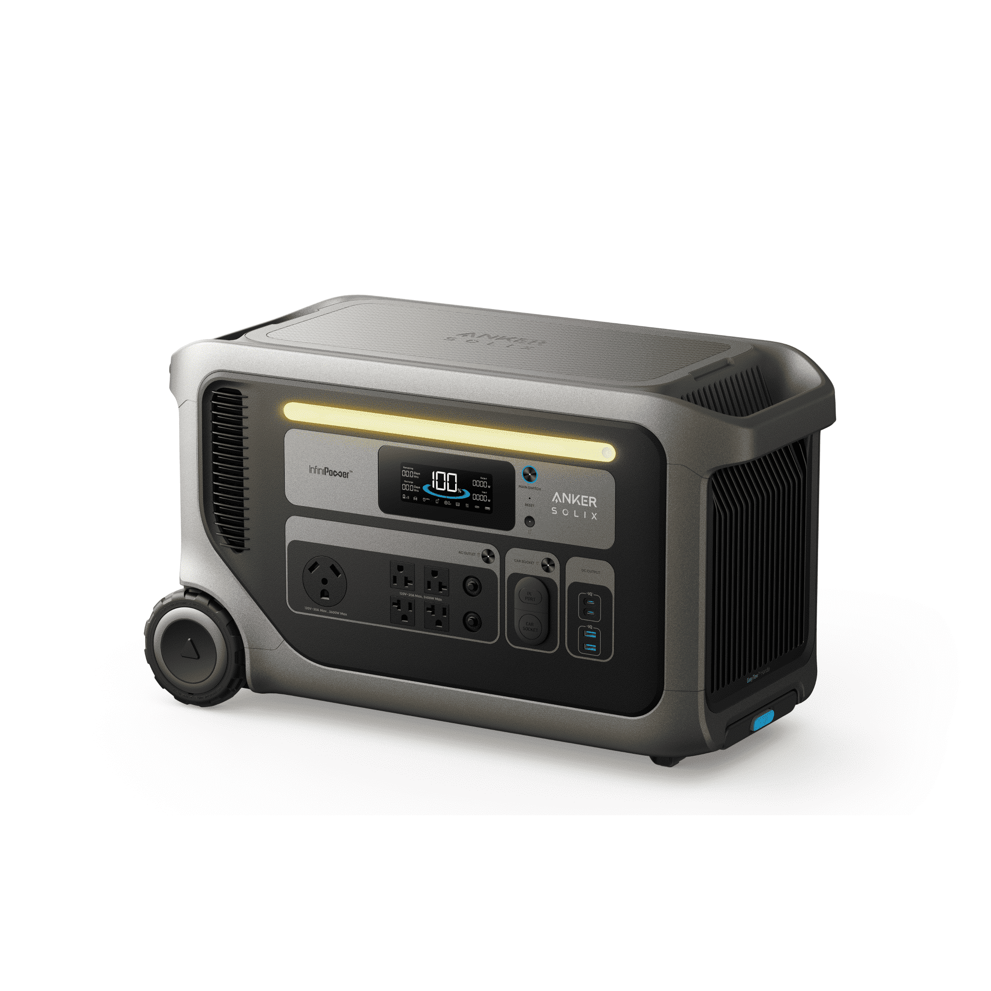 Anker SOLIX F3000 Portable Power Station, 3,072Wh Solar Generators for Home Use, Power Outages, Camping, RVs, Emergencies