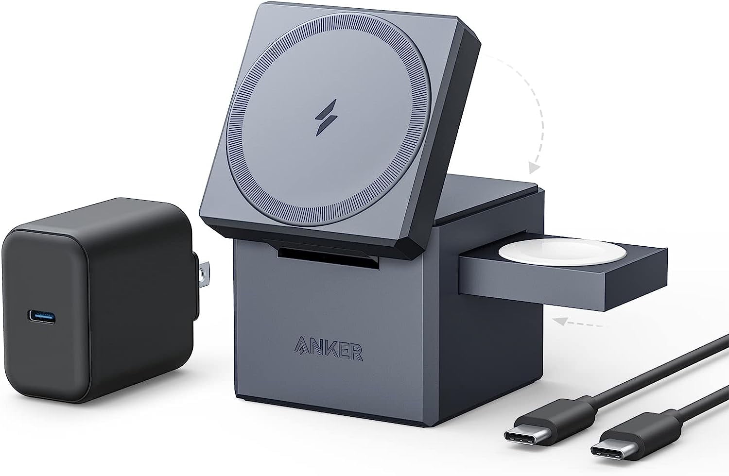 Anker Fast iPhone Charger, 3-in-1 Cube with MagSafe for Anker Fast iPhone Charger, 3-in-1 Cube with MagSafe for