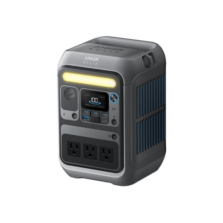 Anker - SOLIX C300X Portable Power Station 288Wh(90,000mAh)/Peak 600W Backup Battery Generator for Camping,Travel&Emergencies (288 Wh Capacity) - Black