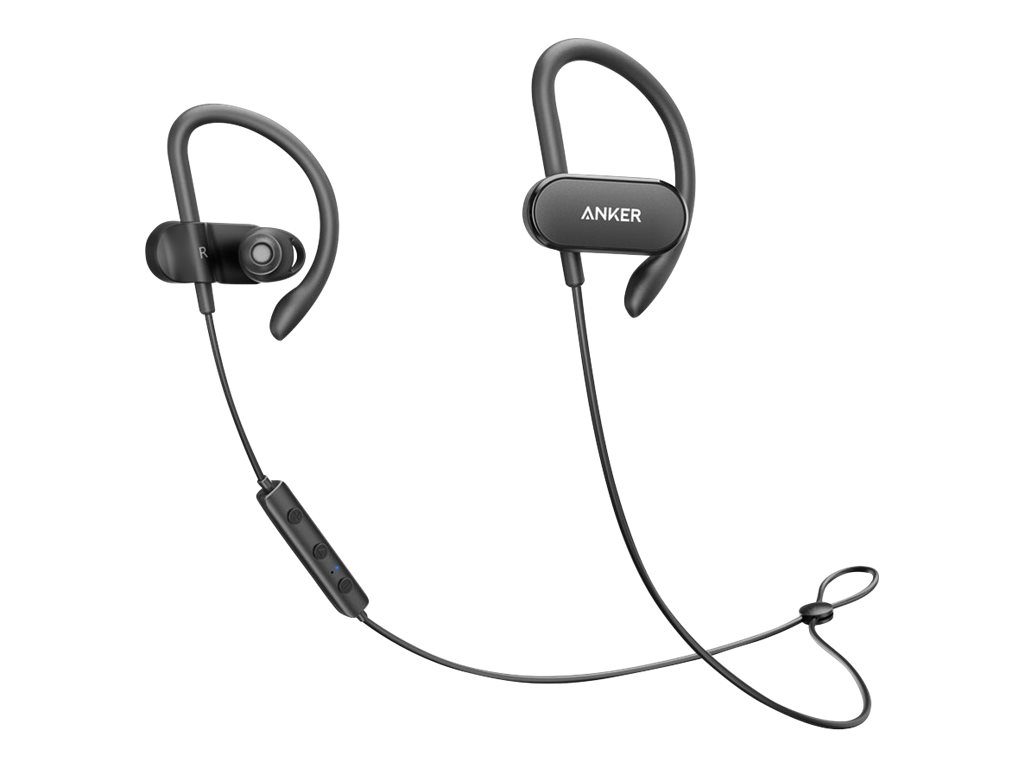 Anker SoundBuds Curve - Earphones with mic - in-ear - over-the-ear mount - Bluetooth - wireless - active noise canceling - image 1 of 6