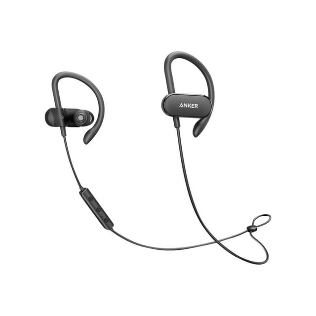 Anker SoundBuds Curve - Earphones with mic - in-ear - over-the-ear mount - Bluetooth - wireless - active noise canceling