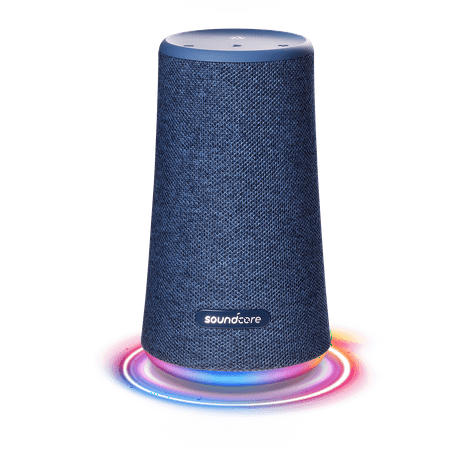 Anker Soundcore Flare + Portable Bluetooth Speaker 360°Sound LED Light, Waterproof,20W- Blue