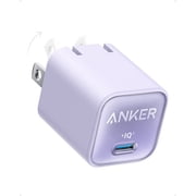 محول Anker USB C GaN Charger 30W Nano 3 PIQ 3.0 الشحن السريع القابل للطي ، أرجواني أرجواني