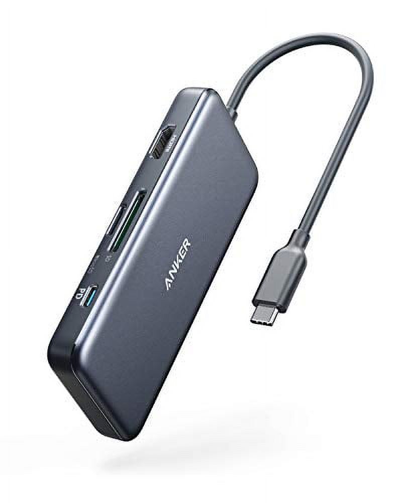 Anker USB C Hub, PowerExpand+ 7-in-1 USB C Hub Adapter, with 4K HDMI, 100W Power Delivery, USB-C and 2 USB-A 5Gbps Data Ports, microSD and SD Card Reader, for MacBook Air, MacBook Pro, XPS, and More - image 1 of 2