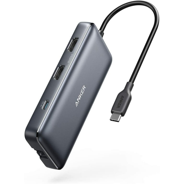 Anker USB C PowerExpand 8-in-1 USB C Adapter, with Dual 4K 100W Power Delivery, Gbps Ethernet, 2 USB Data Ports, SD and microSD Card Reader, for MacBook Pro,