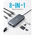 thumbnail image 1 of Anker Laptop Docking Station Dual Monitor, 8-in-1 USB C Hub, 4K Dual Monitor with 2 HDMI, 1 Gbps Ethernet Hub, 85W Power Delivery, SD Card Reader Compatible for MacBook Pro (Charger not Included), 1 of 7
