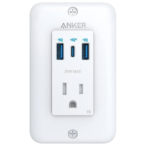 Anker USB C Wall Outlet PowerExtend with 30W Power Delivery Charging Port,Tamper Resistant