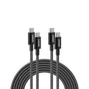 Anker USB C to USB C Cable 100W (10ft, 2pack), New Nylon, Type C Charger Fast Charging