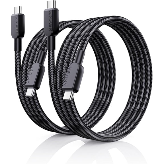 Anker USB C to USB C Cable (2Pack, 3FT),240W Type-C Fast Charging Cord (Black)