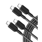Anker USB C to USB C Cable,Type-C Charger Fast Charging Cord (6FT,2Pack) (USB 2.0,Black)