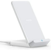 Anker Wireless Charger, PowerWave Stand, Qi-Certified for iPhone 12, 12 Mini, 12 Pro Max  SE, 11, 11 Pro, 11 Pro Max, XR, Xs Max, 10W Fast-Charging Galaxy S20 S10 S9 S8, Note 10 No AC Adapter