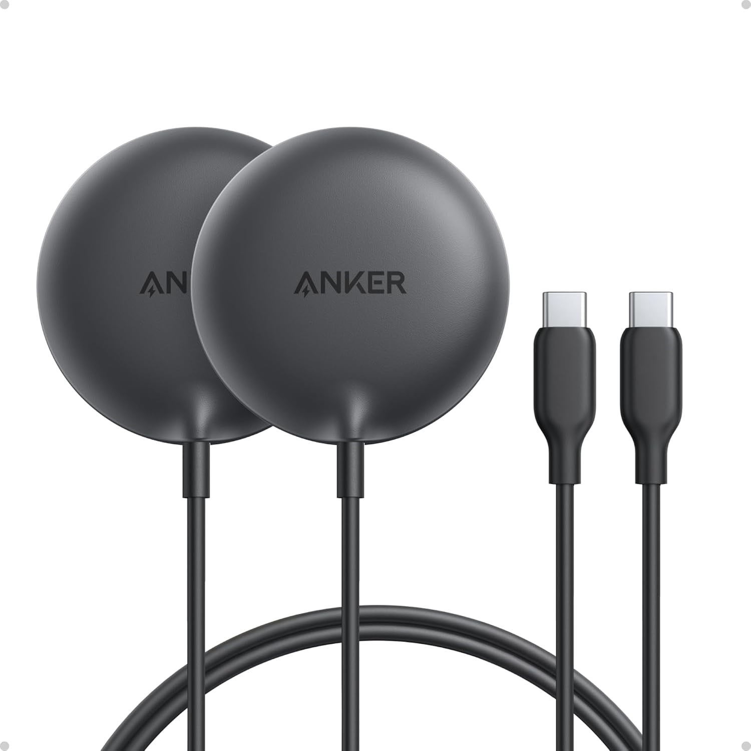 Zolo Magnetic Wireless Charger, 2-Pack Qi2 Certified 15W MagSafe-Compatible Charging Pad, for iPhone 17/16/15/14/13 Series, AirPods, and More (Not Pixel, Adapter Not Included)