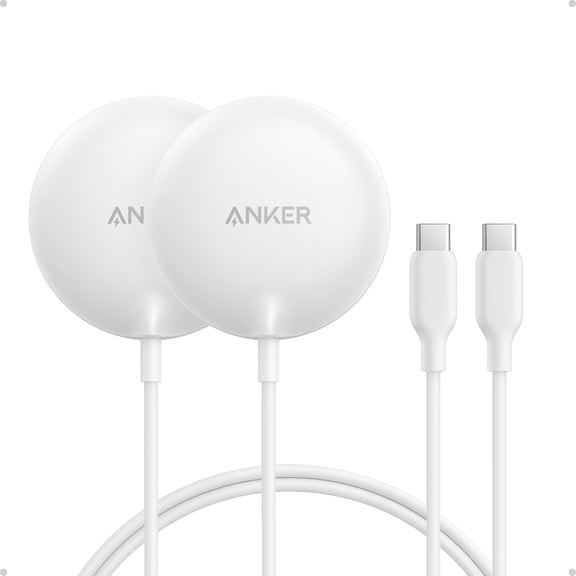 Anker Zolo Magnetic Wireless Charger, 2-Pack Qi2 Certified 15W MagSafe-Compatible Wireless Charging Pad