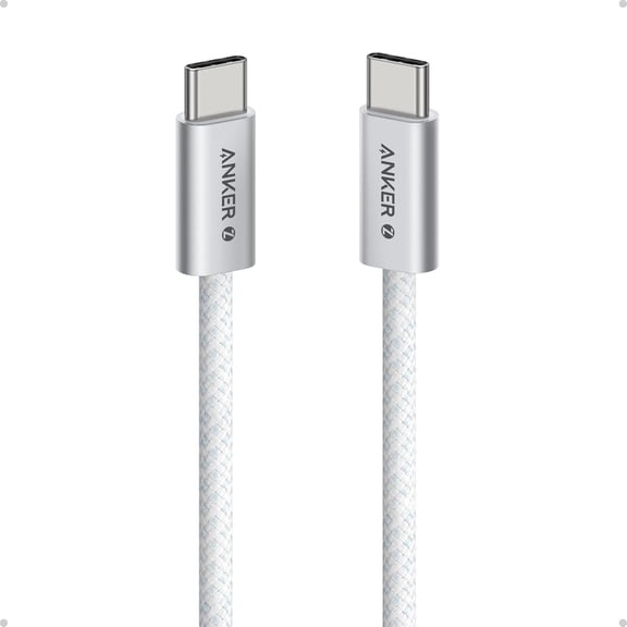 Anker Zolo USB C to USB C Cable, Braided and Dirt-Free Type-C Fast Charging Cable, Slim Connector
