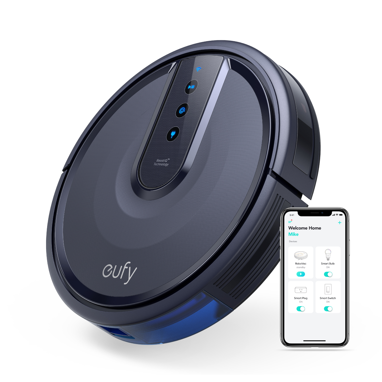 Anker eufy 25C Wi-Fi Connected Robot Vacuum, Great for Picking up Pet Hairs, Quiet, Slim - image 1 of 9