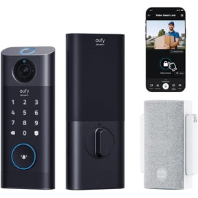 eufy Security Video Smart Lock S330, 3-in-1 Camera+Doorbell+Fingerprint Keyless Entry Door Lock, Smart Wi-Fi Deadbolt for Front Door, App Remote Control, SD Card Required, Chime Included
