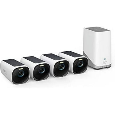 Anker eufy S330 eufyCam 3 4-Cam Kit 4K Outdoor Wireless Camera with Solar Panel, Face Recognition AI