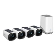 eufy S330 eufyCam 3 4-Cam Kit 4K Outdoor Wireless Camera with Solar Panel, Face Recognition AI